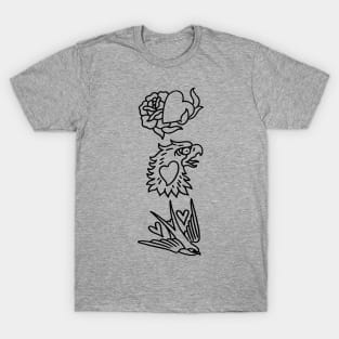 Hearts tattoo designs T-Shirt